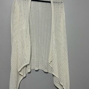 White House Black Market Cream Knit Women's Poncho
